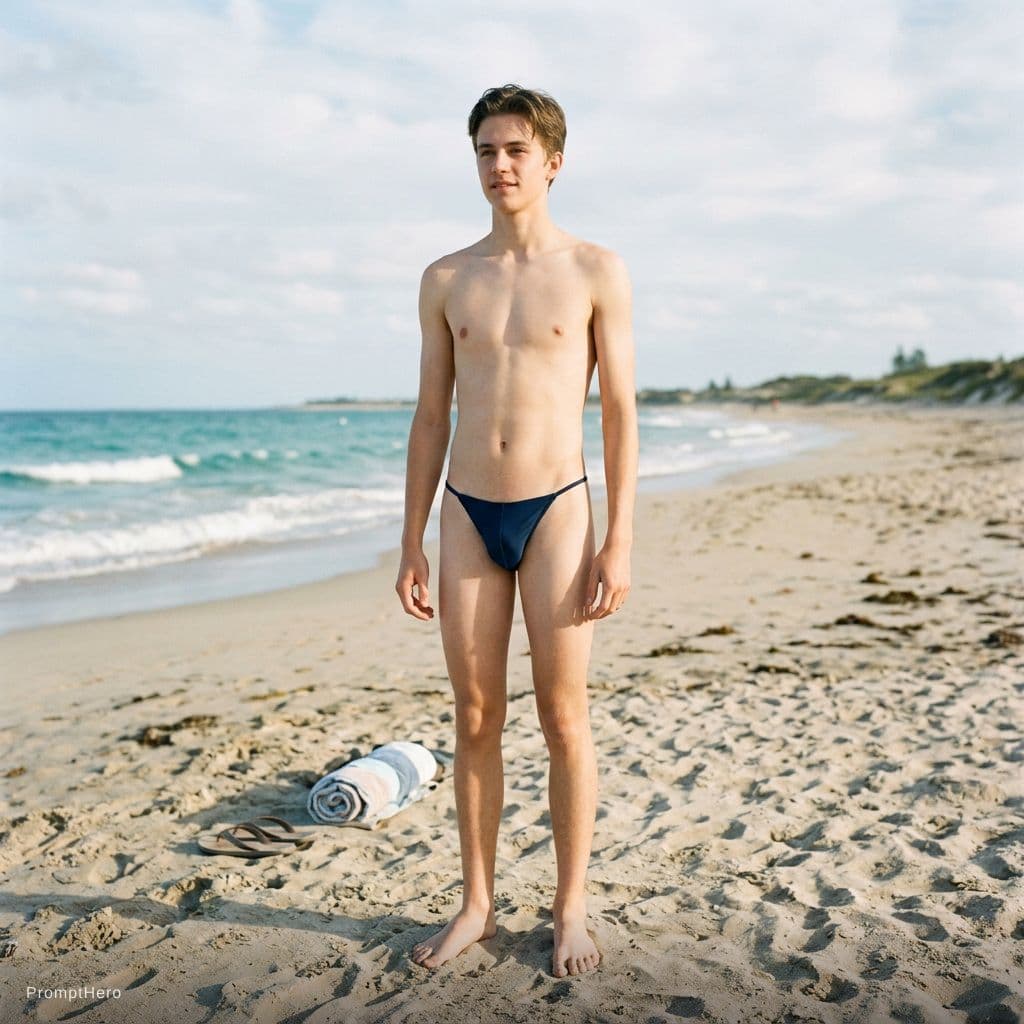AI generated: Topless male 18 year old with short dark blond hair skinny and no musculature
No chest hair
No oth...