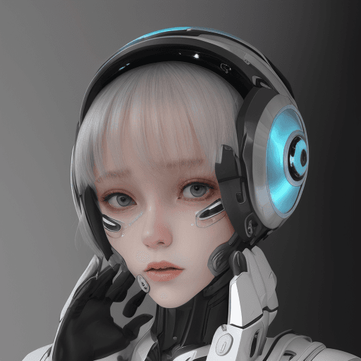 AI generated: robot girl-on face