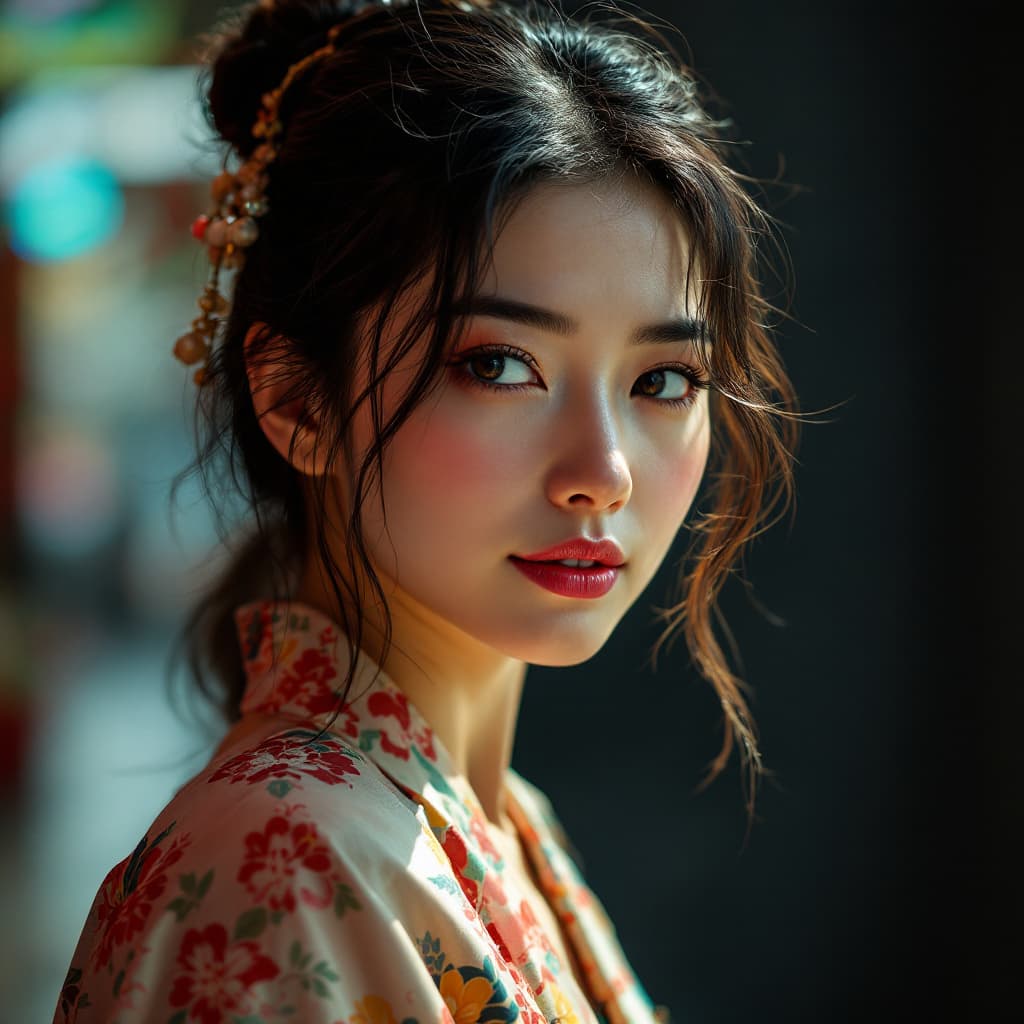 AI generated:  a Japanese women,smug face expression