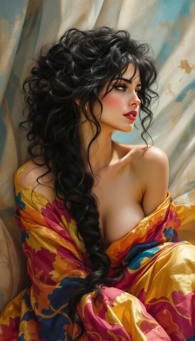 AI generated: In this awe-inspiring hyperrealist painterly oil painting, the artist brilliantly merges styles evoc...
