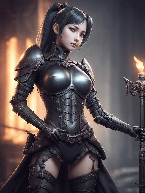 AI generated: illustration, cartoon, dark colors, soothing tones, epic realistic, diablo 4 wallpaper, (dark backgr...