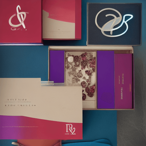 AI generated: Sophisticated and elegant packaging. Music-Number Synesthesia and Flat Art design. Top down shot of ...