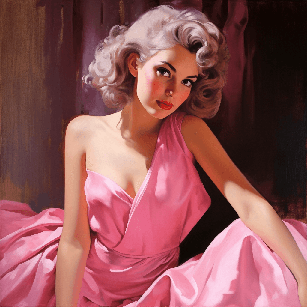 AI generated: lady in a pink dress