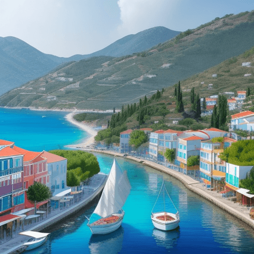 AI generated: Craft a clean and evocative prompt that captures the essence of Marmaris during daylight. Picture th...