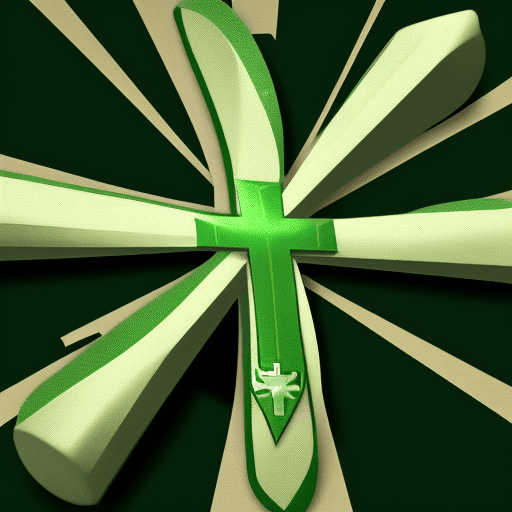 AI generated: green cross of pharmacist, snake