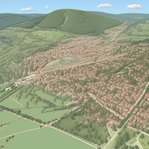 AI generated: Draw the street network of Heidelberg Handschuhsheim.
