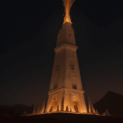 AI generated: Imagina una representación detallada y asombrosa de una pirámide egipcia envuelta en llamas de fuego...