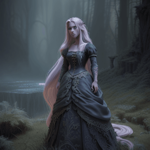 AI generated: Epic magical scene in a fantasy Landscape, Insane detailed different full body image , in different ...