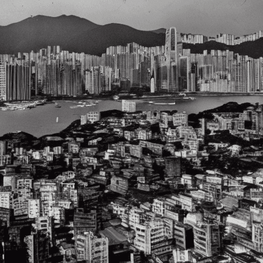 AI generated: hong kong in old days.