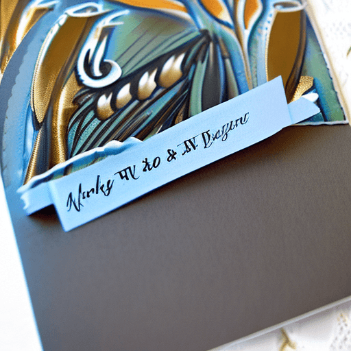 AI generated: Ink design wedding card