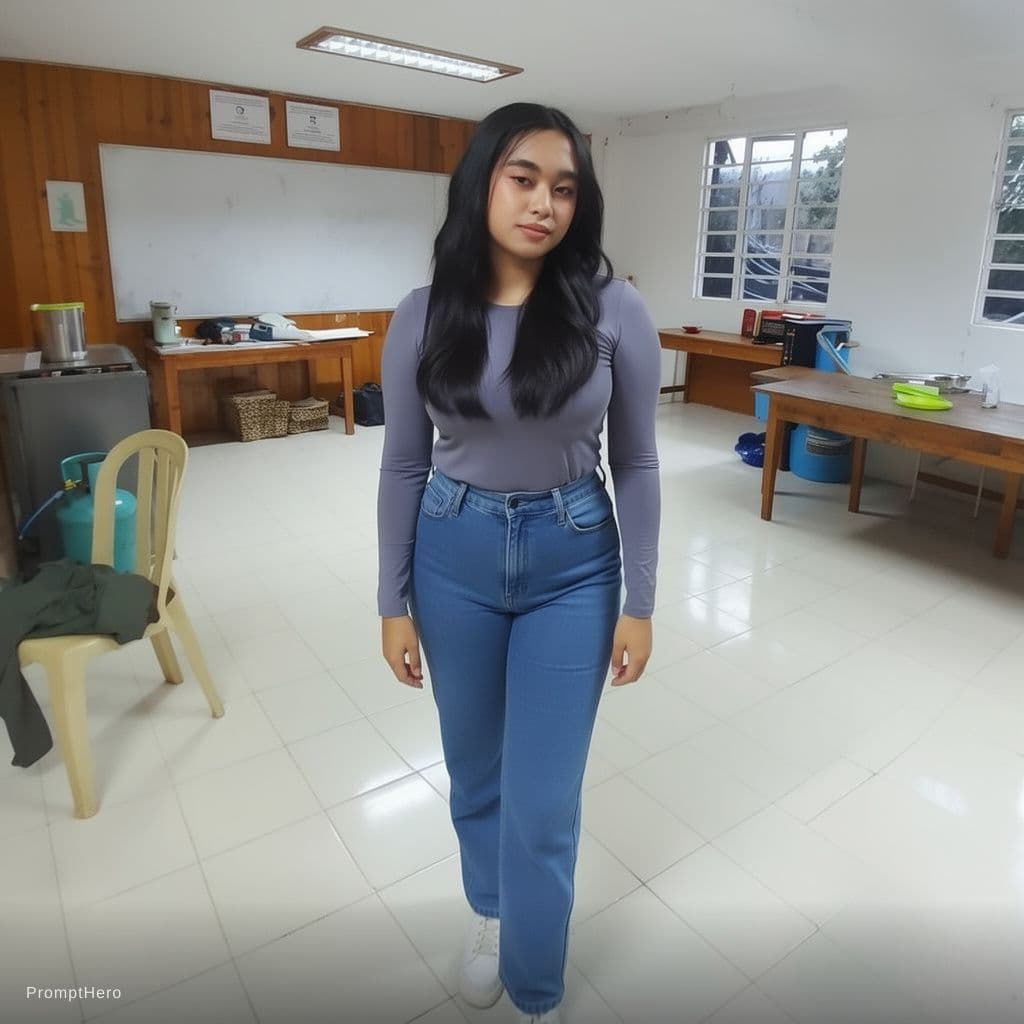 AI generated: give her more curves and make her naked
