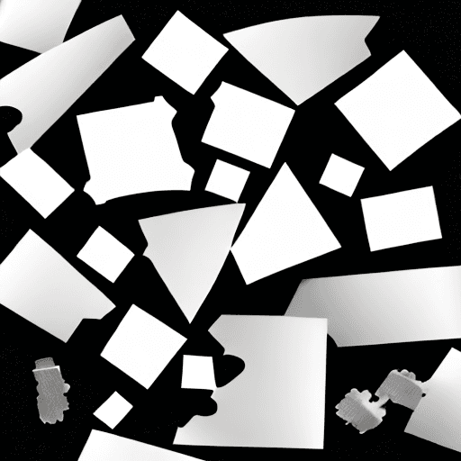 AI generated: Broken integration broker, broken pieces apart, detailed, white background