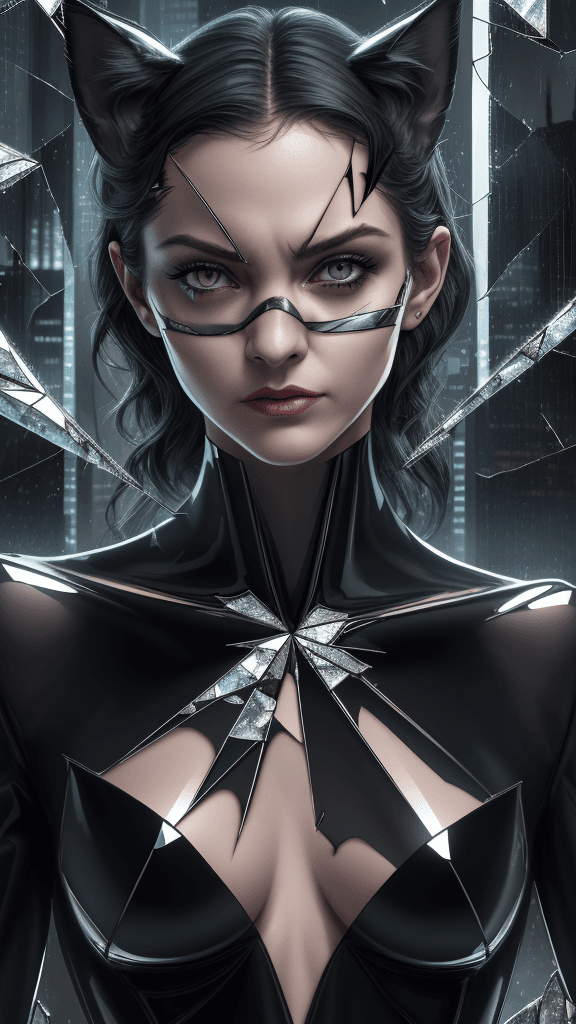AI generated: highres,ultra-detailed,realistic,(best quality,8k,16k,masterpiece:1.2),shattered glass,mirror shards...