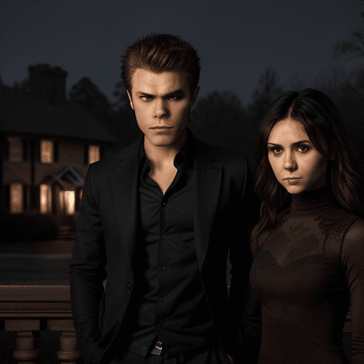 AI generated: Paul Wesley as Stefan Salvatore, showcasing his brooding expression and signature hairstyle from The...