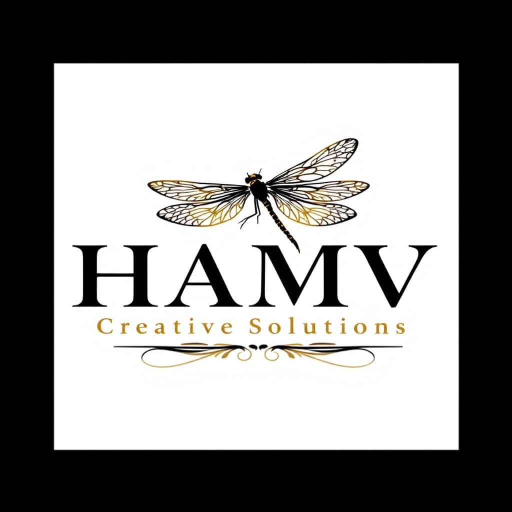 AI generated: Can you create a high resolution Logo for a real estate firm call HAMV Creative Solutions, LLC. The ...