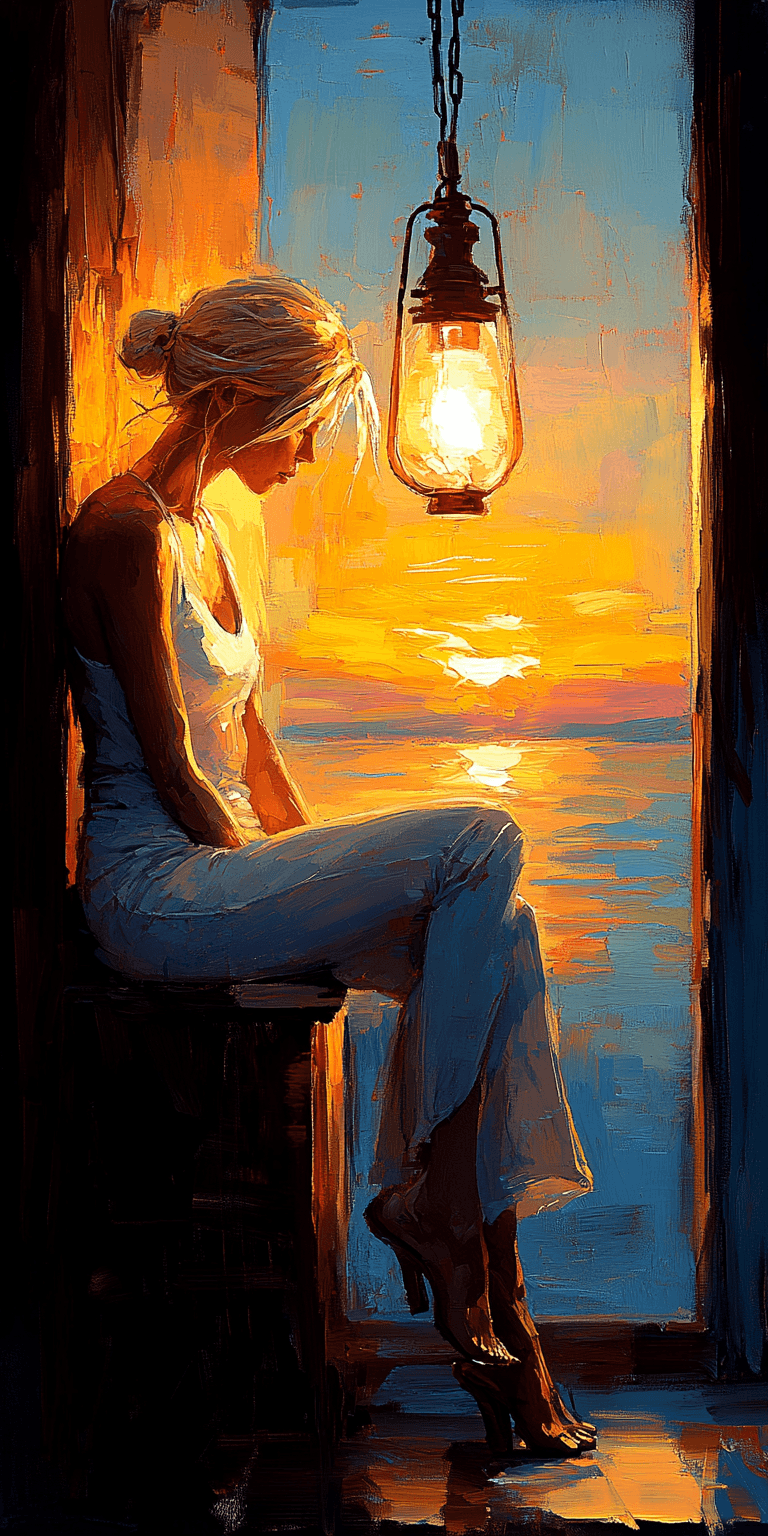 AI generated: portrait of a woman, in the style of Greg Hildebrandt, feminine body, coastal landscapes, spray pain...
