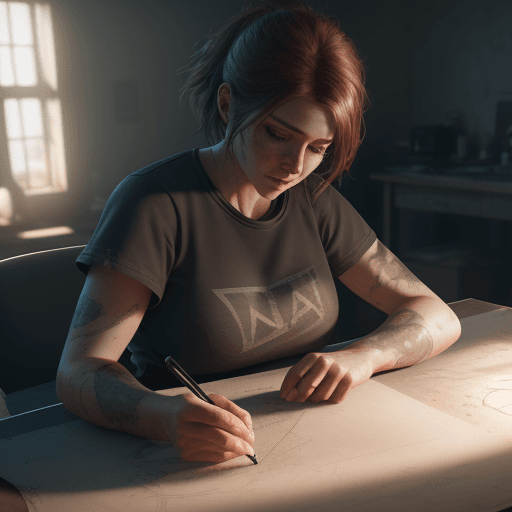 AI generated: Photo of a ultra realistic woman creating a logo , natural light, good lighting, battered, 4k, hyper...