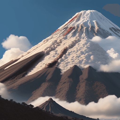 AI generated: 
ilustración en forma humana de popocatépetl e iztaccíhuatl