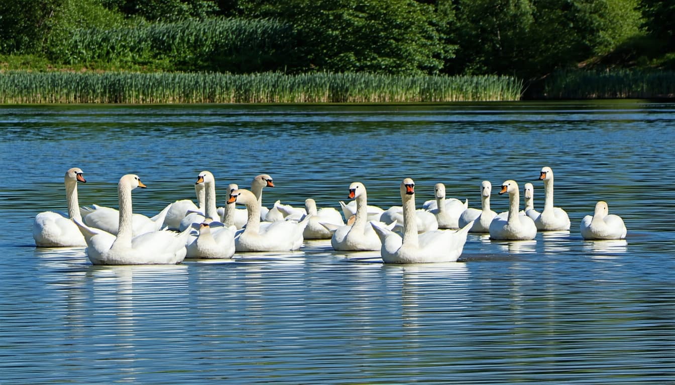 AI generated: Lac de cygne