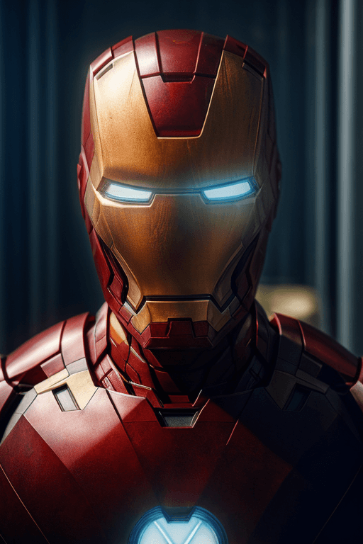 AI generated: Iron man with his mask,photorealism, portrait,4k,very high details <lora:add_detail:1> <lora:LowRA:1...