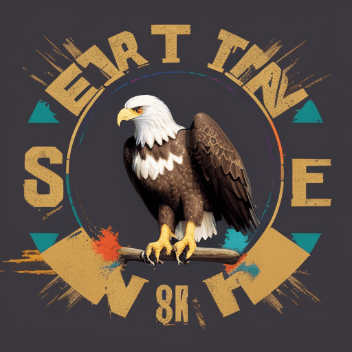 AI generated: Text St Emily, Eagle, Colorful, 8k