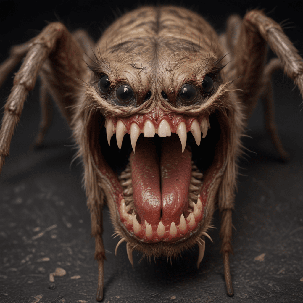 AI generated: "En lo profundo de la oscuridad, acecha una araña antigua y espeluznante. Con su piel detallada y oj...