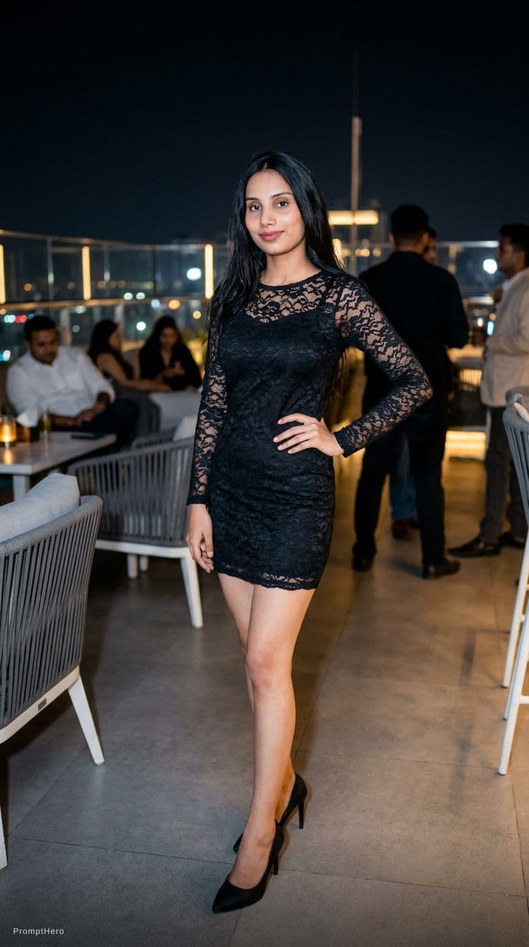AI generated: sexy short dress with full body