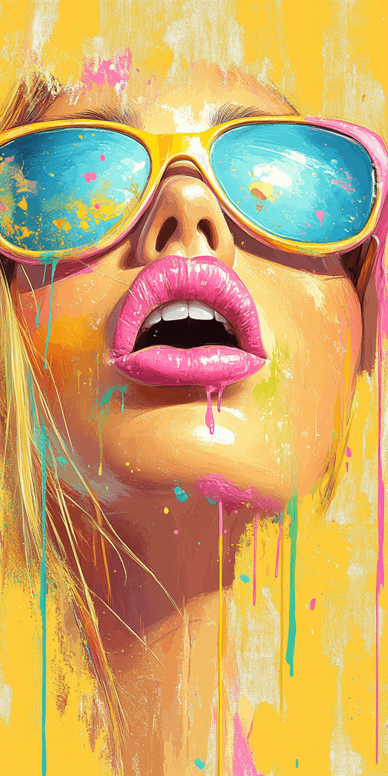 AI generated: color drawing of a woman's face, in the style of pop art --chaos 75 --ar 1:2 --profile rsy6uq9 --sty...