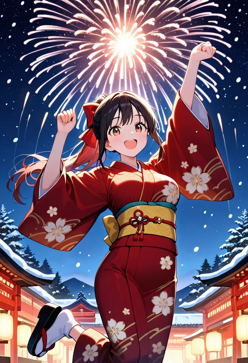 Anime Style Japanese Kimono Dress - Image 1