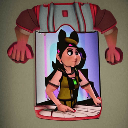 AI generated: High resolution photography of Vanellope von schweetz from wreck it ralph, caught getting dressed af...