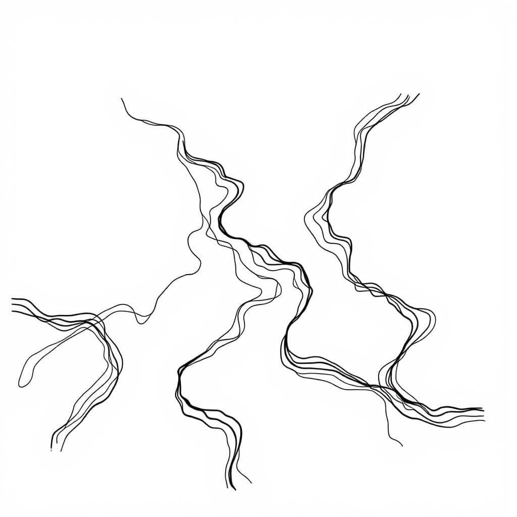 AI generated: Minimalist abstract topographic line art on a white. Smooth, flowing contour lines in black, gently ...