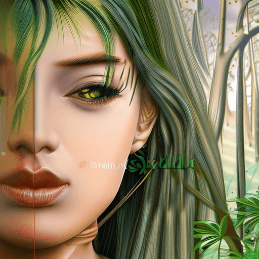 AI generated: imagine a beautiful illustration of a stunning wood nymph in a lush forest,detailed face features, s...