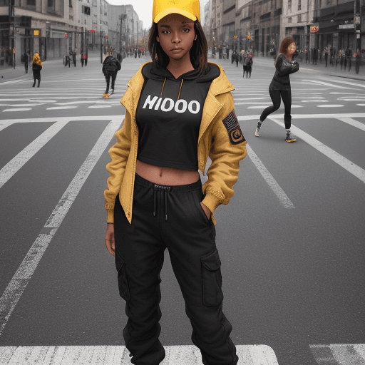 AI generated: photography, 28 woman, pro model, natural pose moment, wearing small text logo with garment dyeing t...