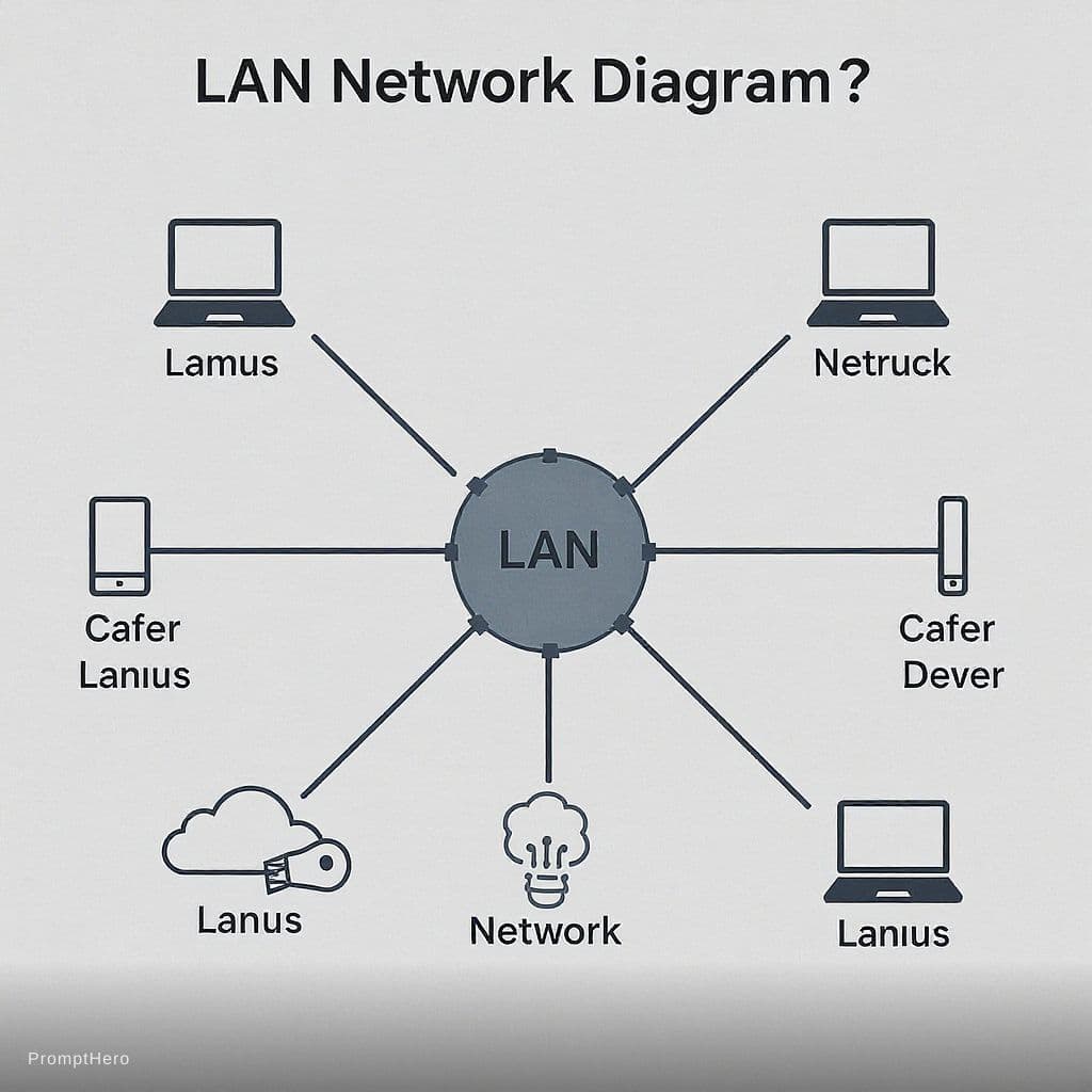 AI generated: LAN Network diagram ?