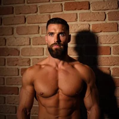 AI generated video: absurdres, (((masterpiece))), best quality, a handsome man with chiseled features stares confidently...