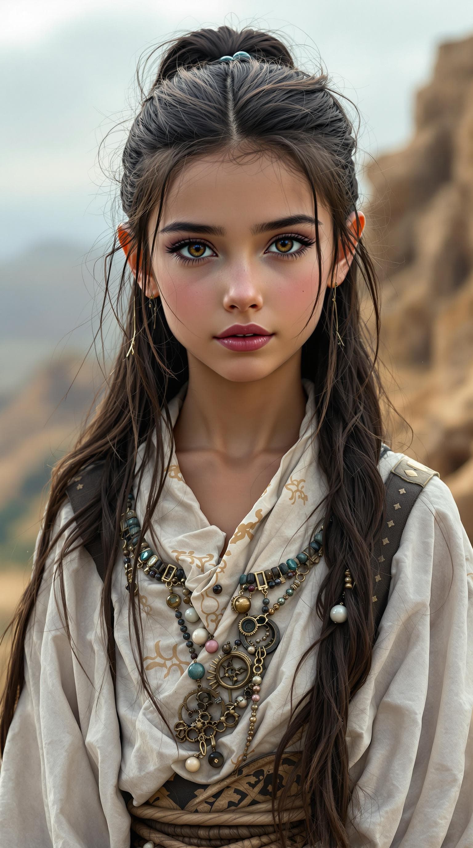 AI generated: a professional photo of a exceptionally beautiful girl in the world (age 11), (eleven year old),  Eg...