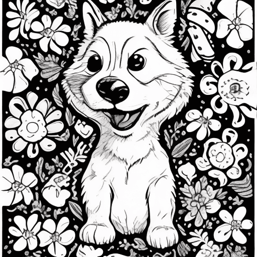 AI generated: Very unrealistic but very in detail ilustrated cute animal in comics style, with flowers in his paw....