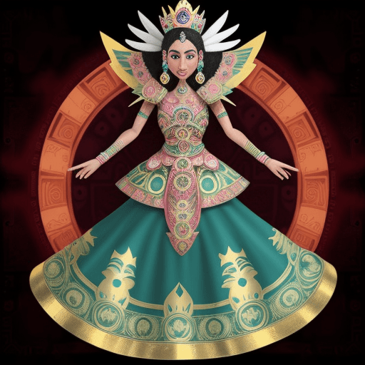 AI generated: princesa azteca acostada
