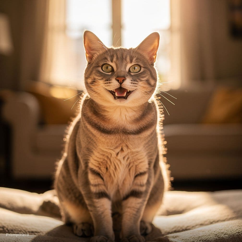 AI generated: a happy cat