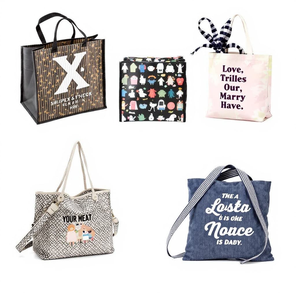 AI generated: Different types of souvenir bags
