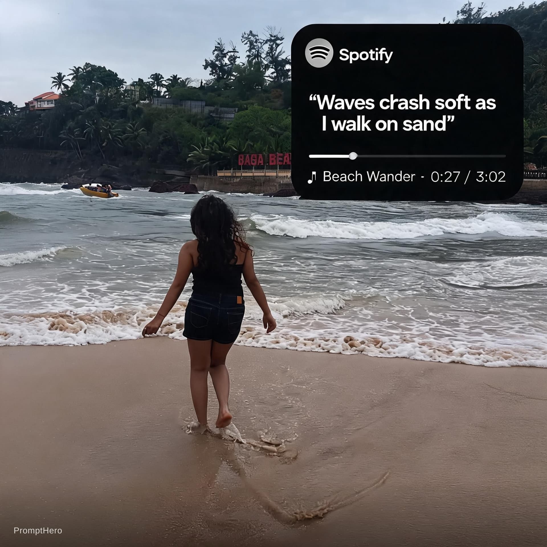 AI generated: A little quote with Spotify 
UI 