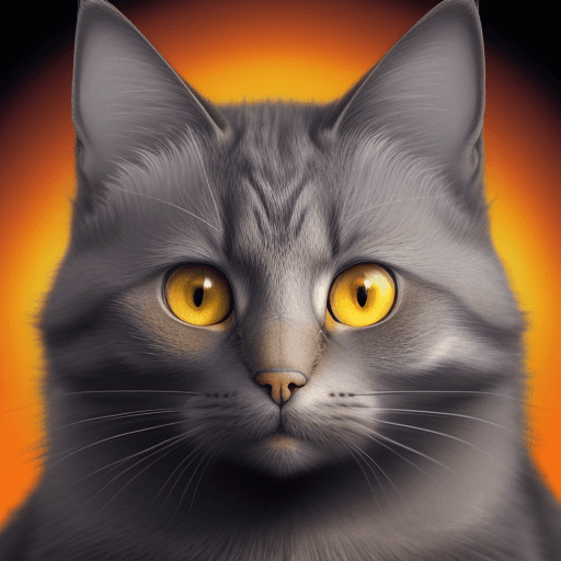 AI generated: Ilustracion geométrica de un gato ultra colorida con detalles en 4K y calidad HD. 