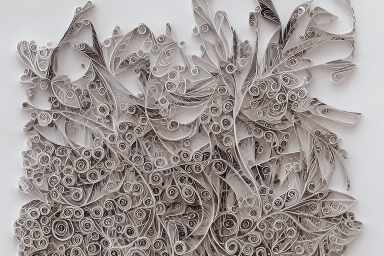 AI generated: A paper art house in a snowy forestr, paper quilling, paper cut art, layered paper art, paper art, p...