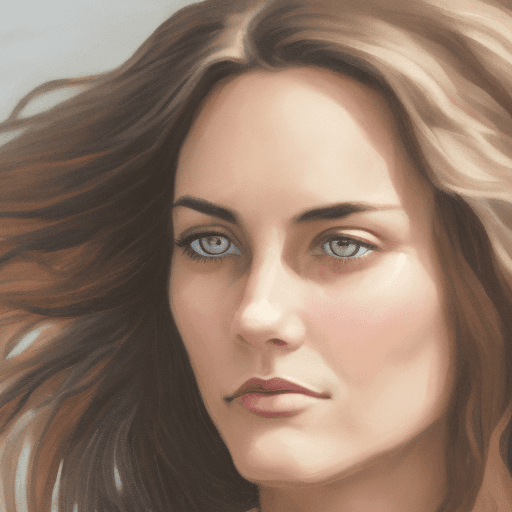 AI generated: A portrait of a woman in natural outdoor lighting, facing the camera head-on. She should have a sere...