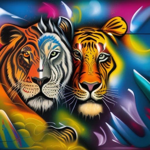 AI generated: lion and tiger