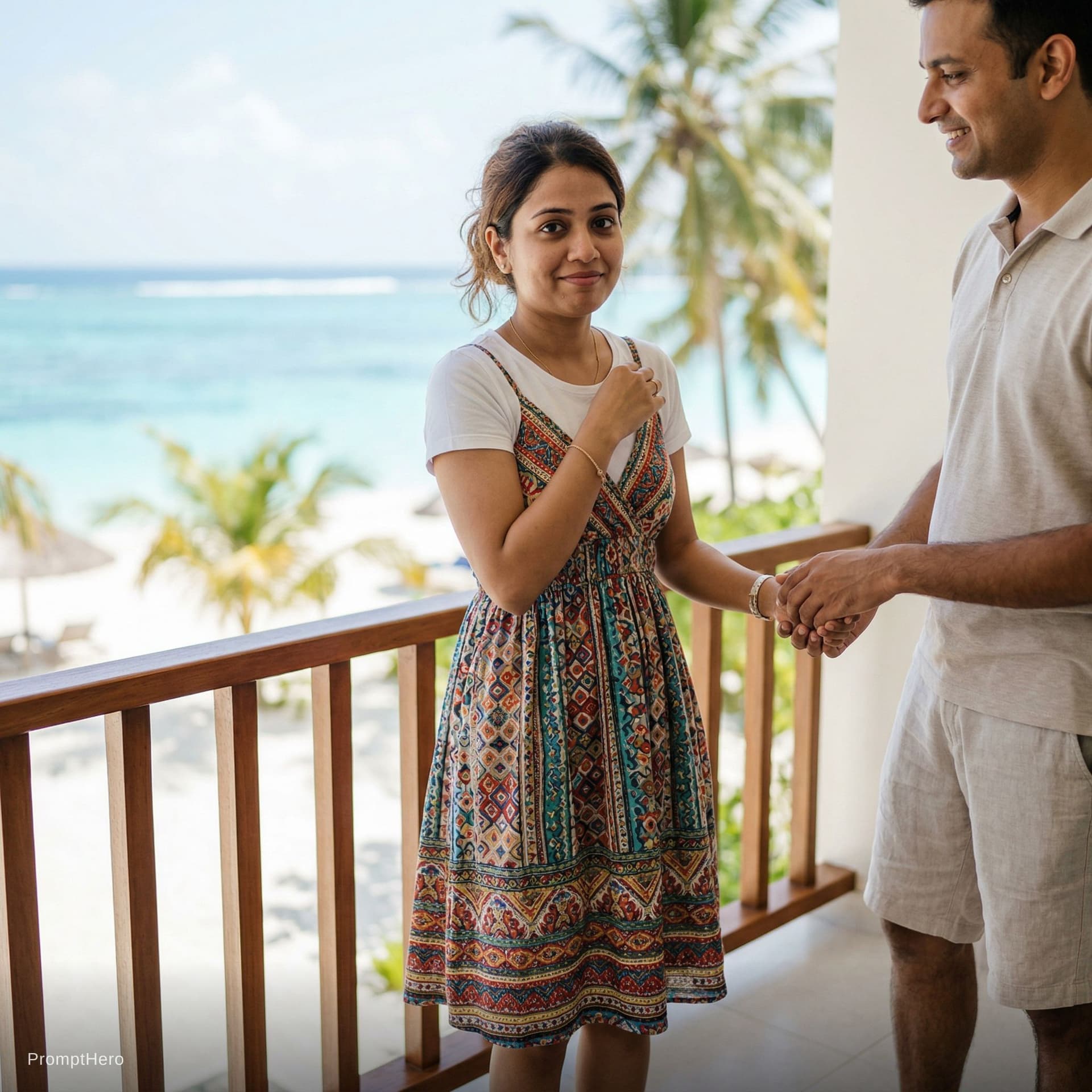 AI generated: My wife Neha was very conservative in nature. She always preferred to wear Saree or salwar suit. I i...