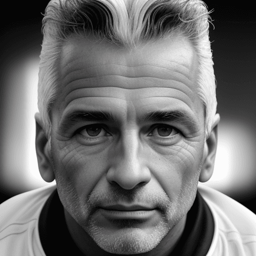 AI generated: Original photograph of Italian football legend Robert Baggio at the age of 50, in detailed and reali...
