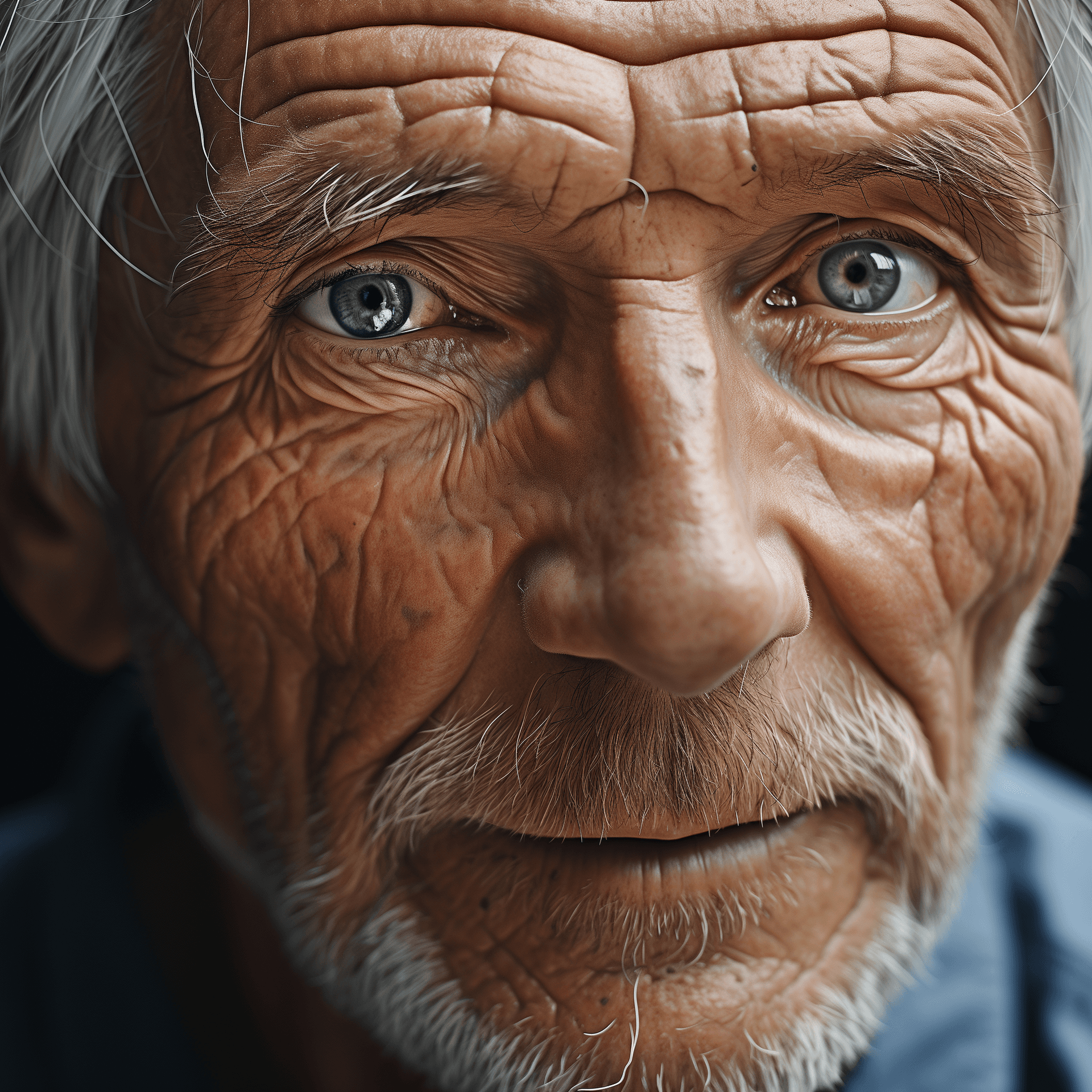 AI generated: Hyper-realistic portrait, capturing the essence of human emotion and character. Focus on a face that...