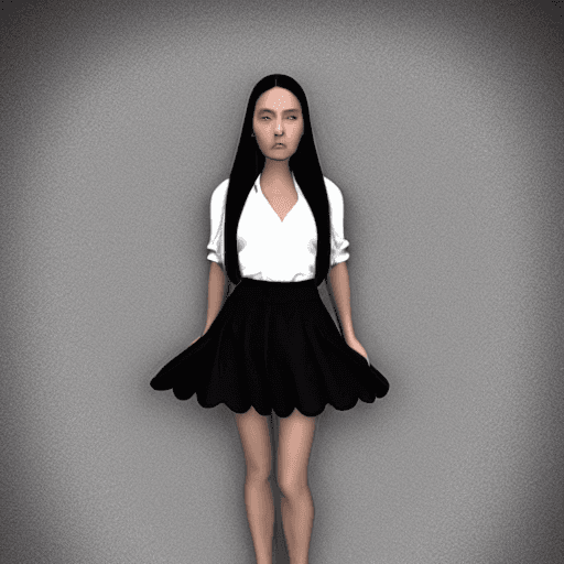 AI generated: photo of a ultra realistic girl in a skirt