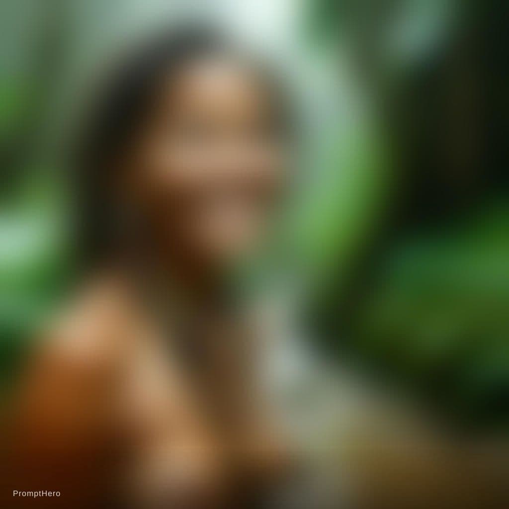 AI generated: A candid, raw documentary photograph capturing a 21-year-old indigenous Papuan New Guinean female sm...